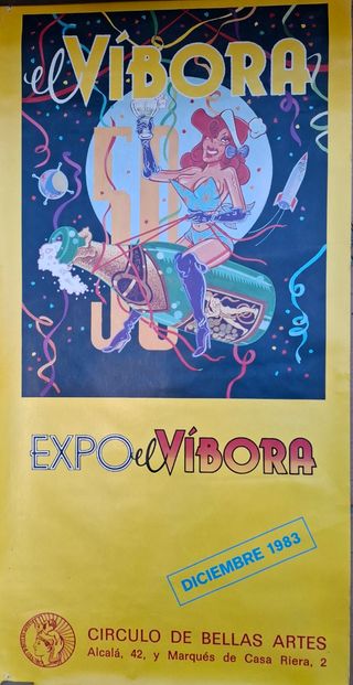 Cartel Expo El Víbora 1983 Círculo Bellas Artes