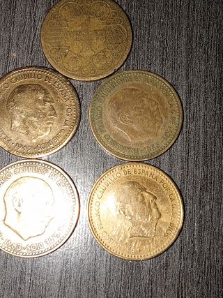 5 Monedas 1 Peseta Franco