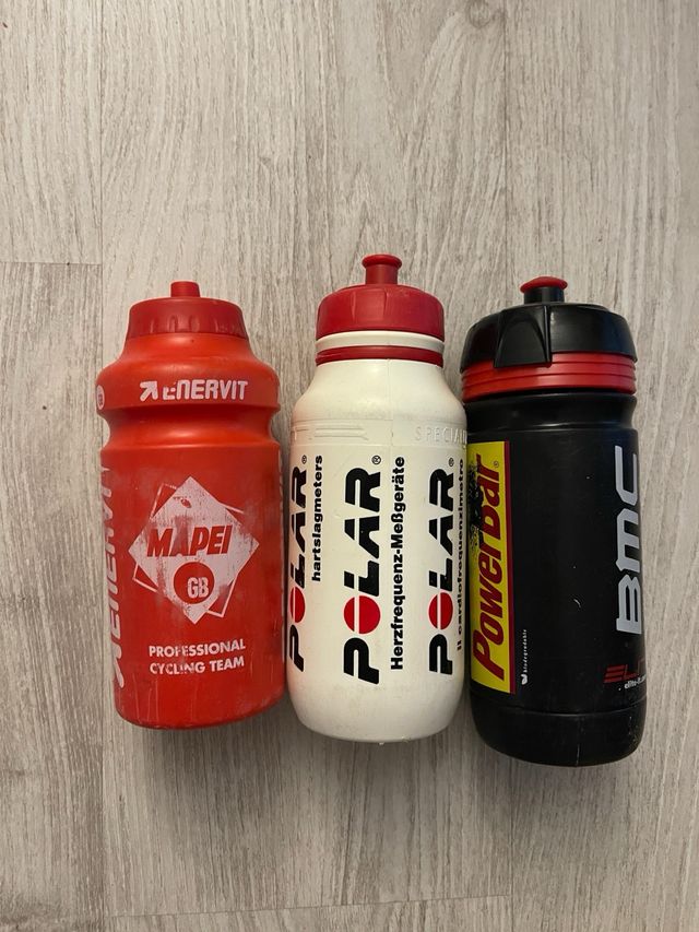 Lote 3 Bidones Ciclismo Polar BMC Enervit
