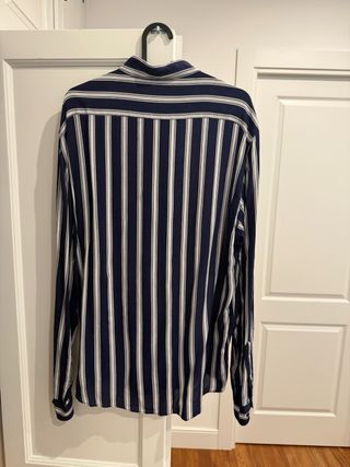 Camisa Zara Rayas Azul y Blanco Talla M