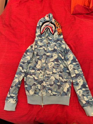Chaqueta Bape Azul Camuflaje Tiburón