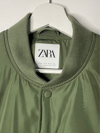 Chaqueta Bomber Verde Zara Talla M