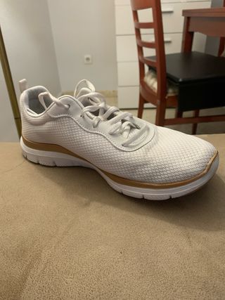 Zapatillas Skechers Flex-Lite Mujer Blancas y Dora
