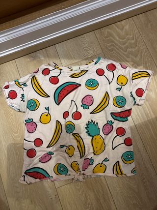 Camiseta niña estampada frutas
