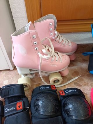 Pack Patines Oxelo Rosas