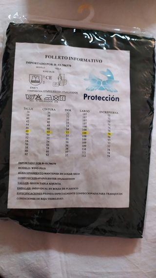 Ropa de trabajo hombre con reflectantes