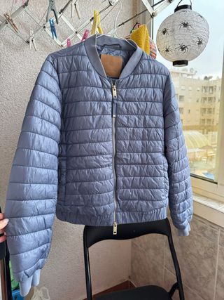 Chaqueta Massimo Dutti azul/gris