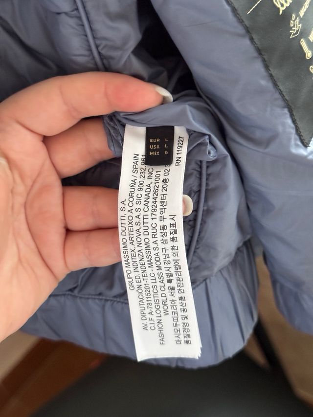 Chaqueta Massimo Dutti azul/gris