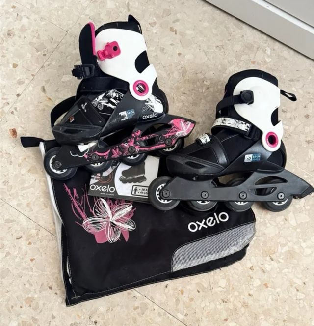 Patines Oxelo Talla 32-36 con Mochila