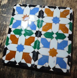 PAREJA AZULEJOS ANTIGUOS MENSAQUE SEVILLA TRIANA 