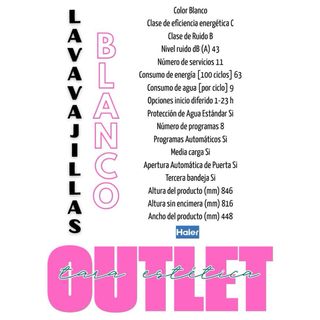 LAVAVAJILLAS HAIER BLANVO 45cm