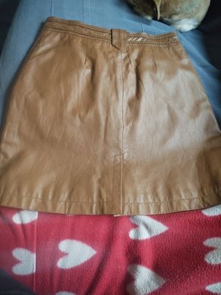 Falda Pepe Jeans de cuero marrón