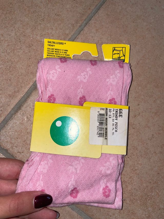 Set 2 collant bimba Golden Lady 10-13 anni