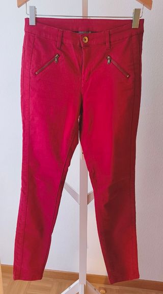 Pantalón mujer granate 