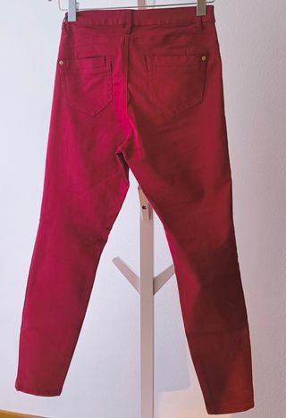 Pantalón mujer granate 