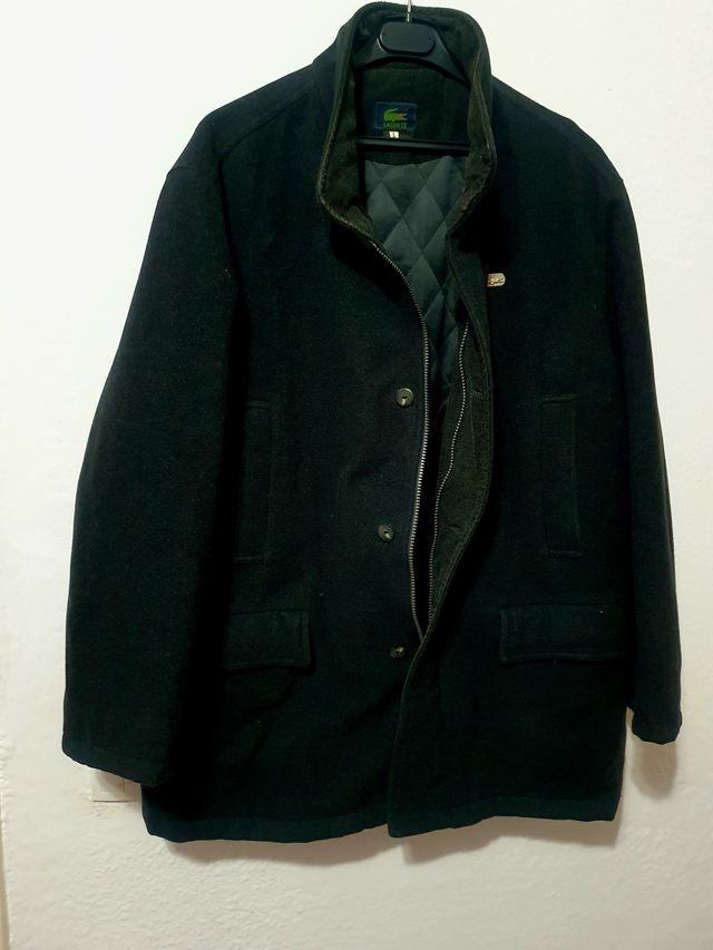 Abrigo Lacoste Negro Talla L