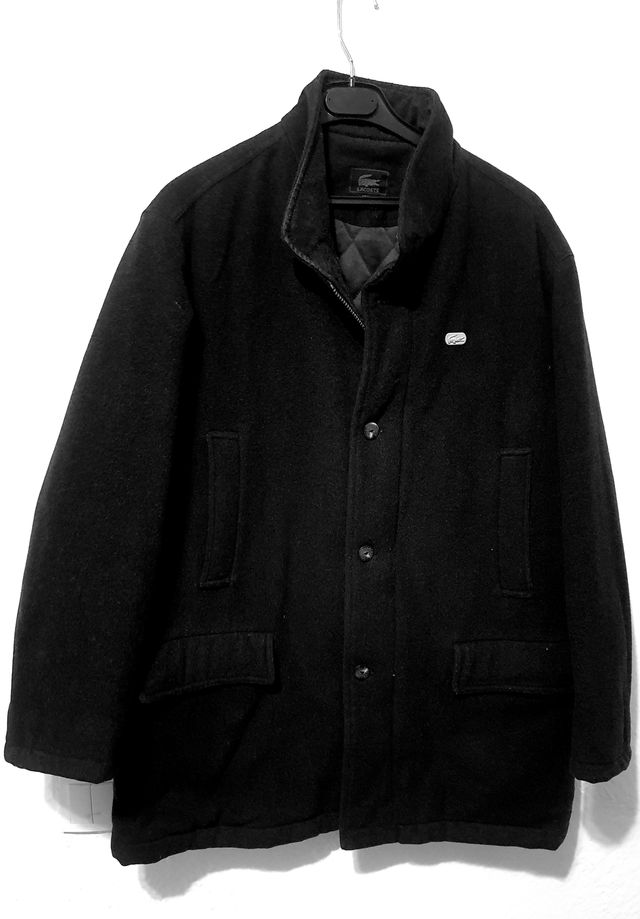 Abrigo Lacoste Negro Talla L