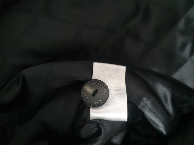 Abrigo Lacoste Negro Talla L
