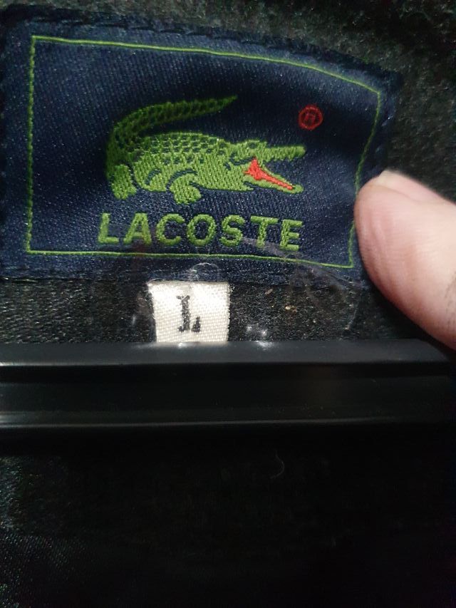 Abrigo Lacoste Negro Talla L