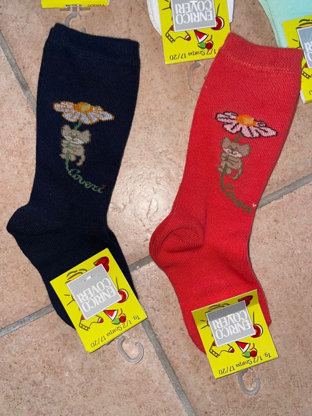 Set 5 Calzini Bimbo Enrico Coveri Tg 17/20