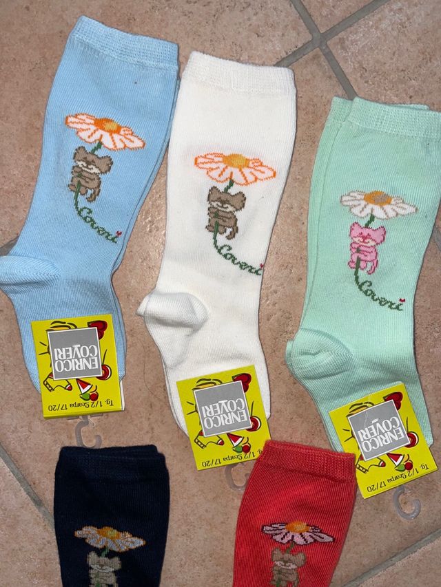 Set 5 Calzini Bimbo Enrico Coveri Tg 17/20