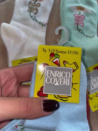 Set 5 Calzini Bimbo Enrico Coveri Tg 17/20