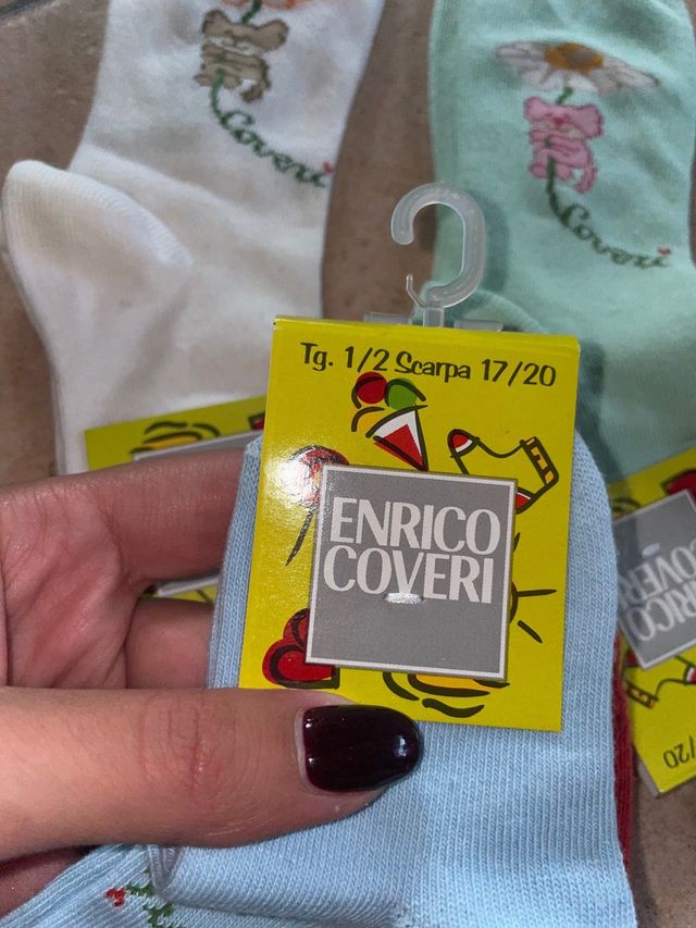 Set 5 Calzini Bimbo Enrico Coveri Tg 17/20