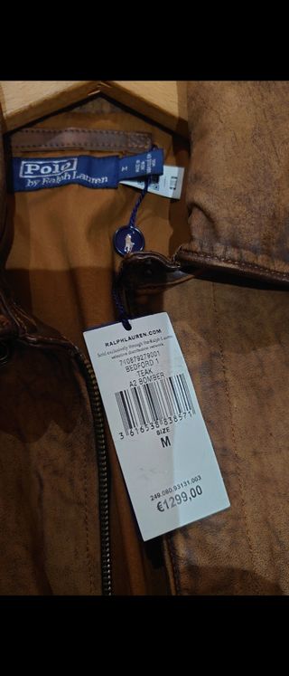 Chaqueta Cuero Ralph Lauren Talla M Marrón