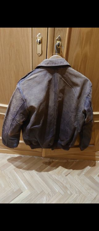 Chaqueta Cuero Ralph Lauren Talla M Marrón