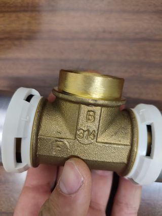 T para tubagem multicamada 3/4 DVGW