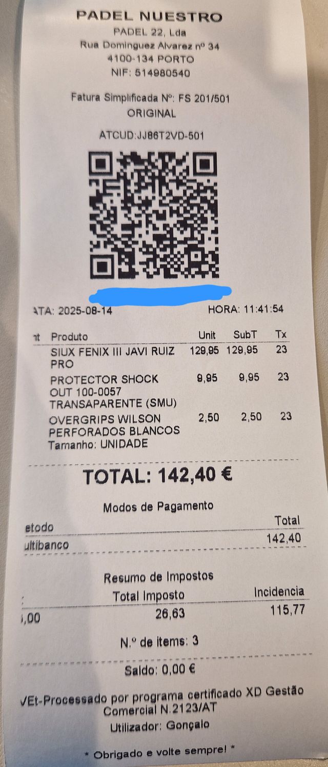 Raquete Padel Siux Fenix III Pro Series