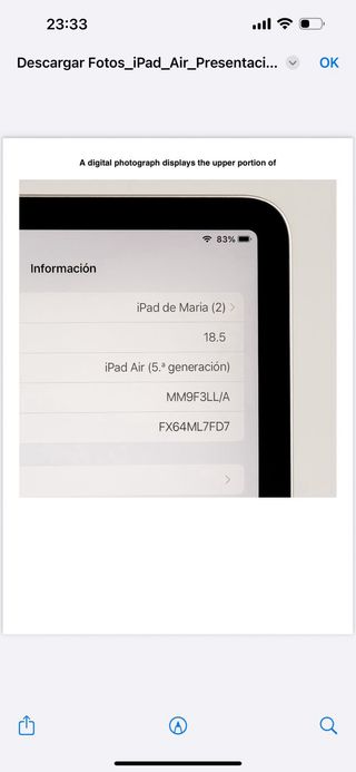iPad Air 5ª Gen Gris espacial