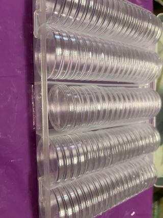 100 Cápsulas para Monedas Transparentes