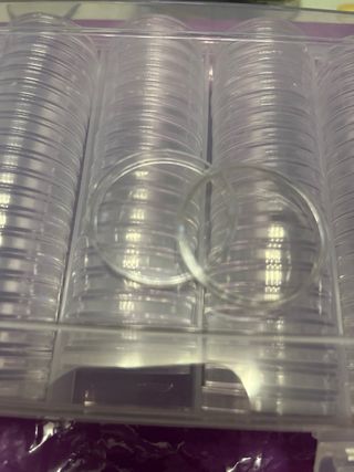 100 Cápsulas para Monedas Transparentes