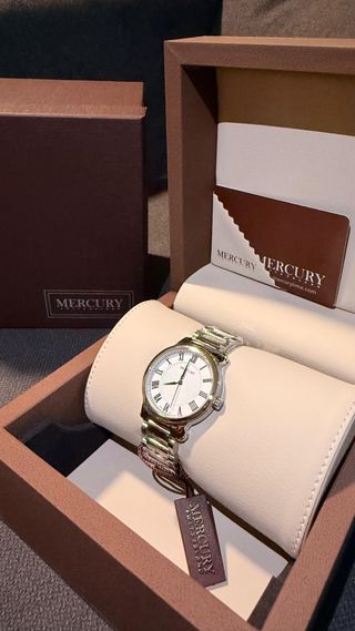 Reloj Mercury Mujer Dorado y Blanco