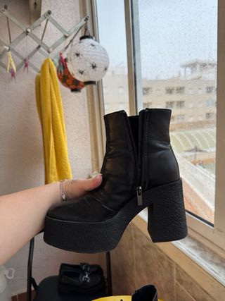Botines negros tacón plataforma