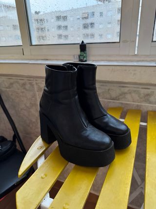 Botines negros tacón plataforma