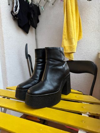 Botines negros tacón plataforma