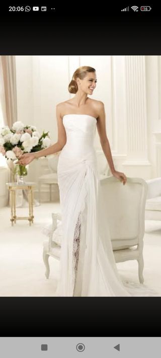 Traje de Novia Pronovias Modelo Dahir Blanco