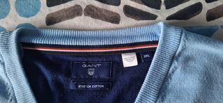 Jersey pico GANT azul celeste hombre