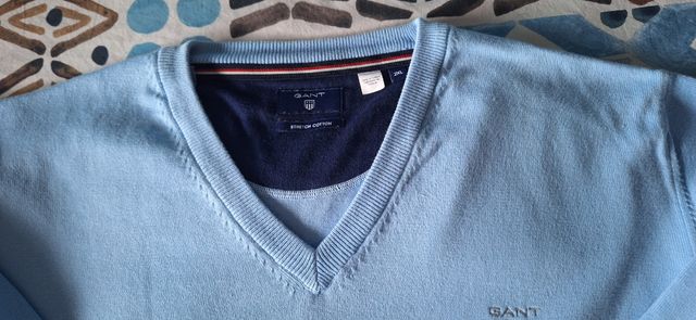 Jersey pico GANT azul celeste hombre