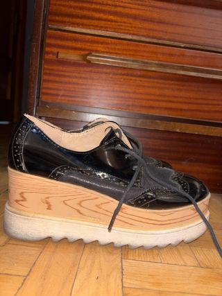 Zapatos de plataforma negros mujer