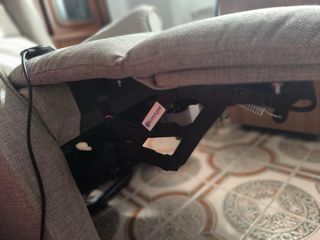 Sillón relax reclinable gris tela