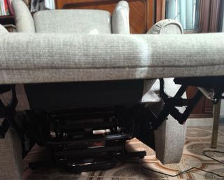 Sillón relax reclinable gris tela