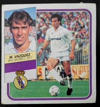 6 cromos liga 1989-1990 Real Madrid C.F Despegado