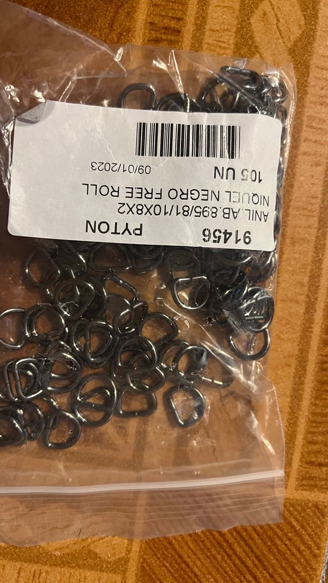 anillas, mosquetones Y accesorios oro pa bolsos