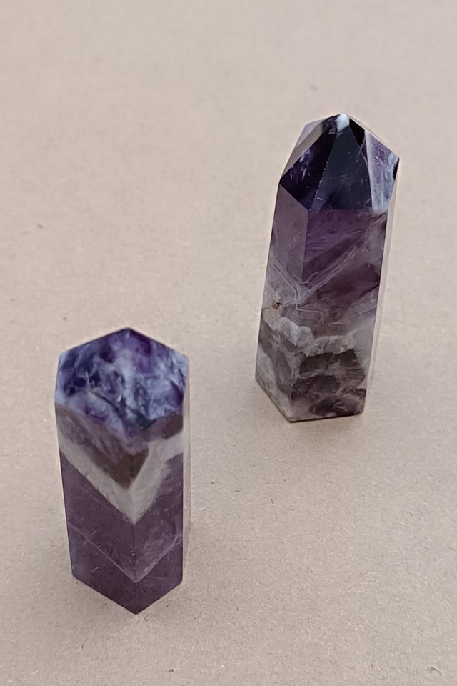 2 Obeliscos Amatista Natural Punta Curación