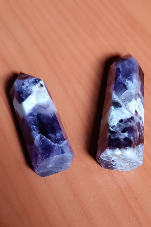 2 Obeliscos Amatista Natural Punta Curación