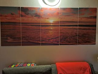 Quadro componibile 5 pezzi tramonto mare