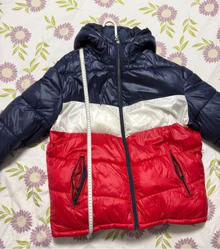 Chaqueta Zara Bomber Hombre Azul Roja